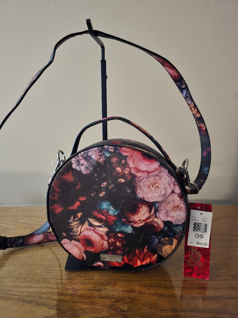 NWT Carlos Floral Barrel Crossbody / Shoulder Purse